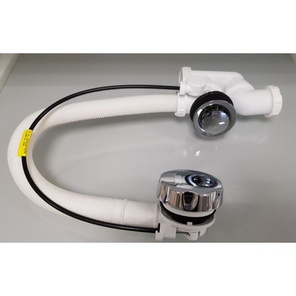 Vidage baignoire avec trop‑plein et valve automatique Ø 43 mm - TRES  13453410